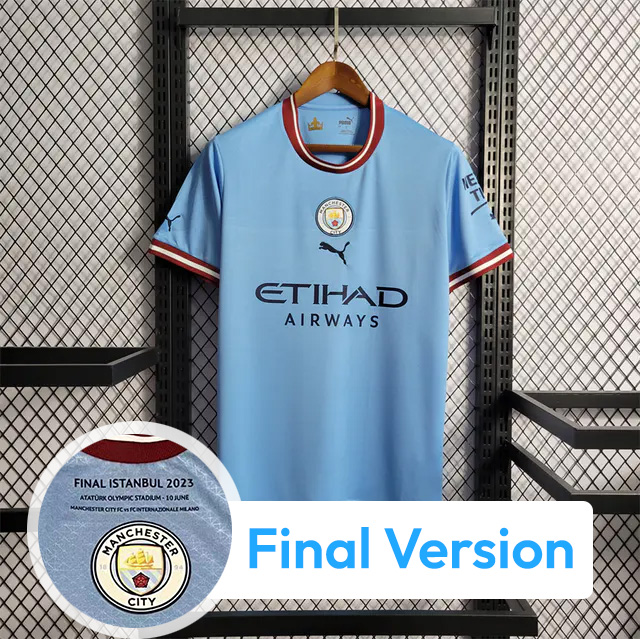 Manchester City 22/23 Home Jersey - Fans Version & Final Haaland